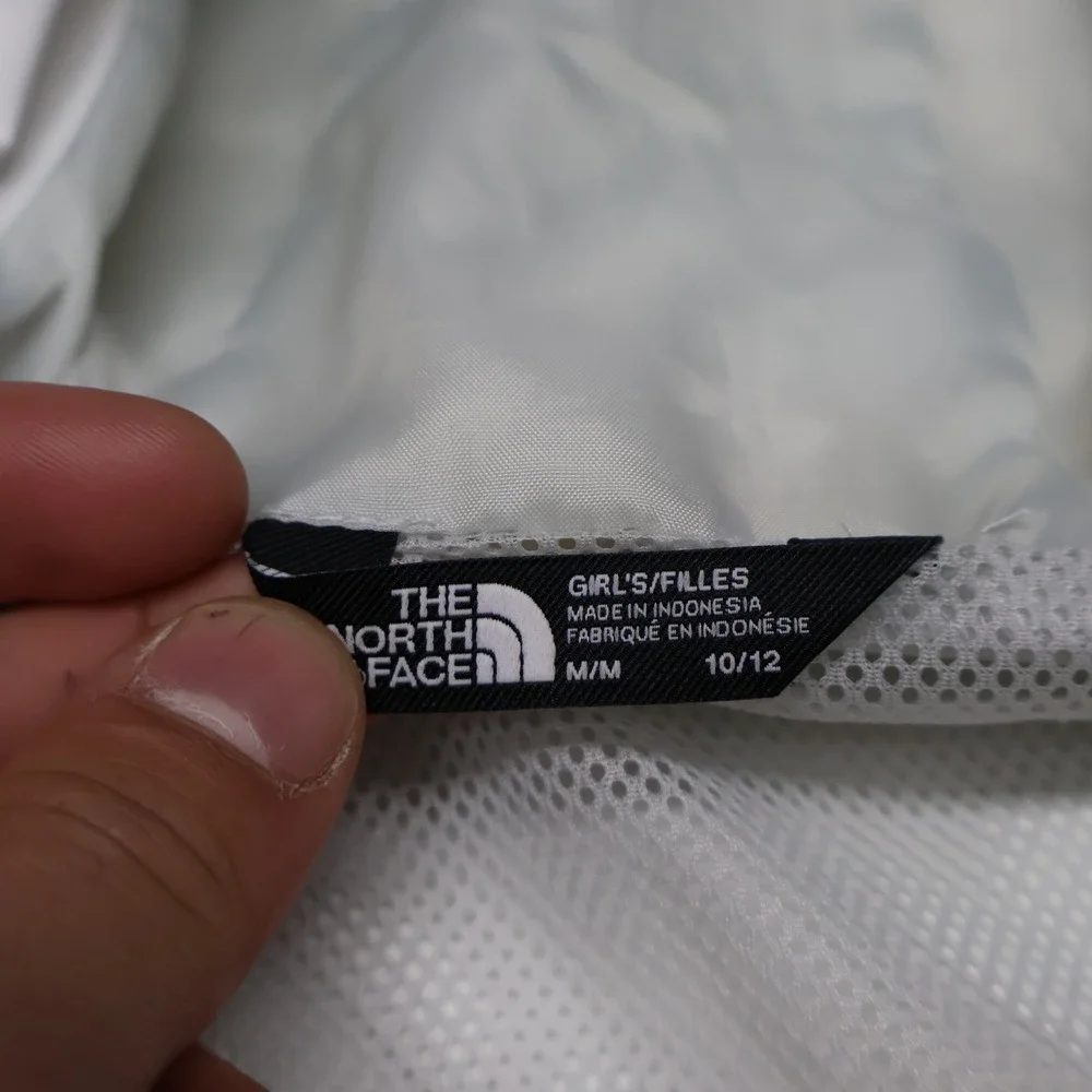 North Face Jacket Girls Medium 10/12‎ White Mt. View Triclimate Waterproof Light